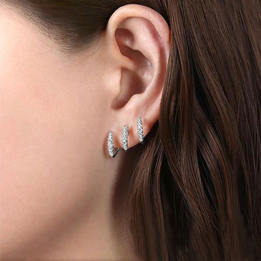 Earrings Diamond Inlaid Vibrato Cold Design Sense
