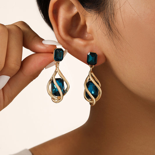 Retro Creative Fashion Emerald Women's Stud Earrings
