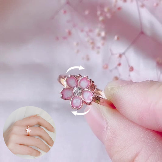 Cherry Blossom Rotatable Ring Ins Sweet Rings